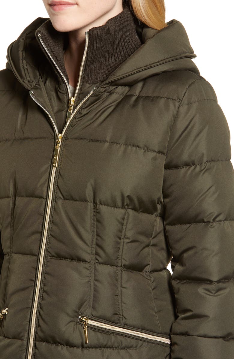 Kensie Water Resistant Puffer Coat with Vest Inset, Alternate, color, 