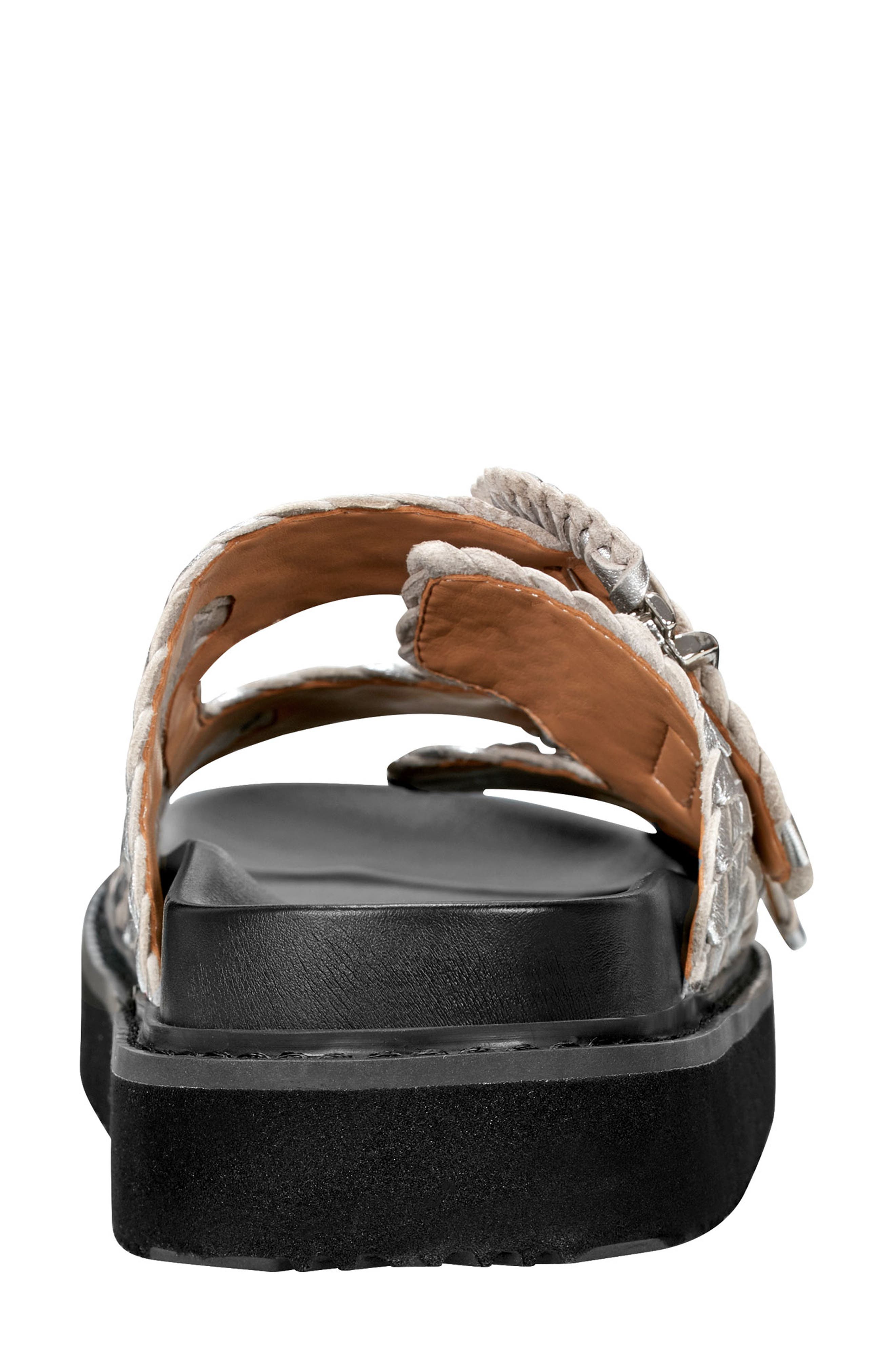 Marc Fisher LTD Auggie Two Strap Sandal, Alternate, color, Silver