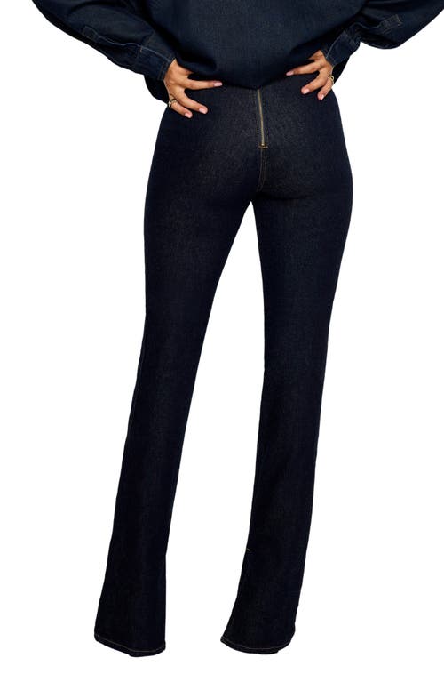 Good American Super High Waist Denim Flare Pants In Black
