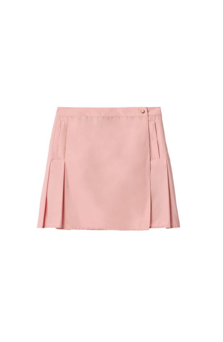 Burberry Pleated Stretch Nylon Mini Skirt, Alternate, color, Begonia Pink