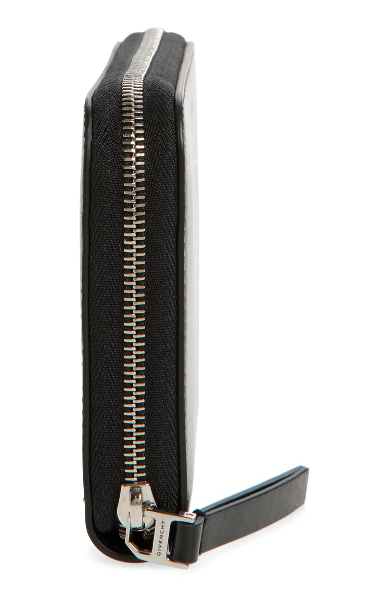 Givenchy 4G Logo Embossed Long Zip Wallet, Alternate, color, 001-Black