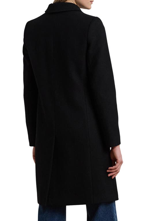 Ralph Lauren Lauren Longline Wool Blend Twill Coat In Black