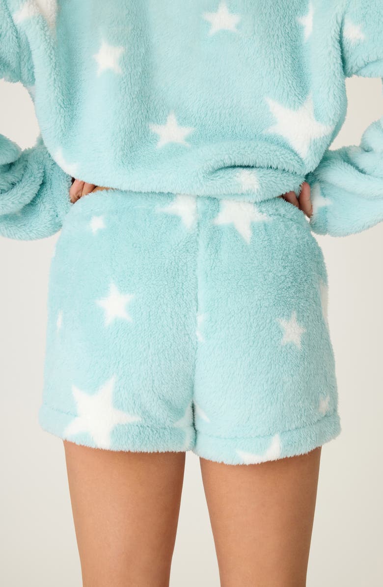 PJ Salvage Let's Get Cozy Drawstring Shorts, Alternate, color, Light Mint