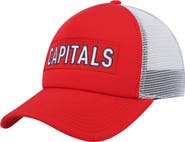 adidas Men's adidas Red/White Washington Capitals Team Plate Trucker Snapback Hat