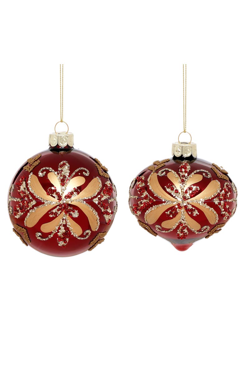 Radiant Bloom Ornament, Box of 6, Main, color, Deep Red