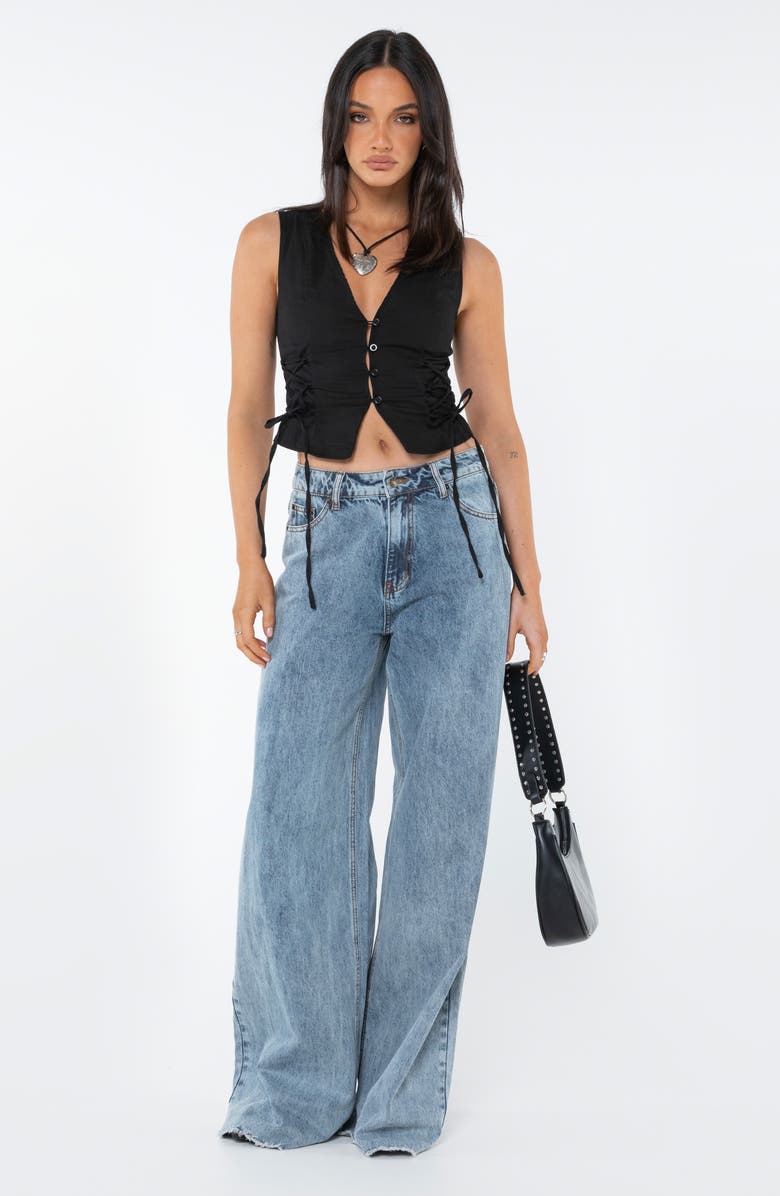 Princess Polly STAVIA VEST TOP BLACK, Alternate, color, Black