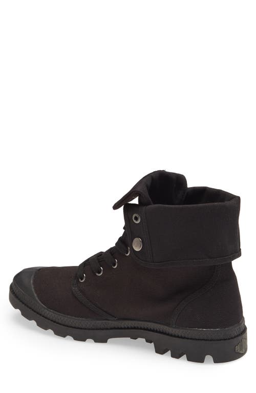 Palladium 'baggy' Canvas Boot In Black/blac