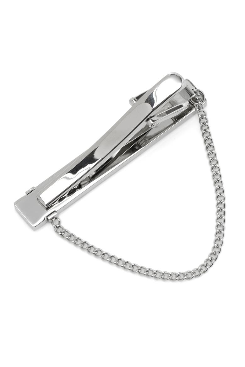 Chain Tie Clip, Alternate, color, SILVER