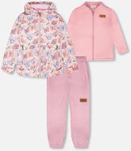 Deux par Deux 3-in-1 Two-Piece Mid-Season Outerwear with Solid Pants Set