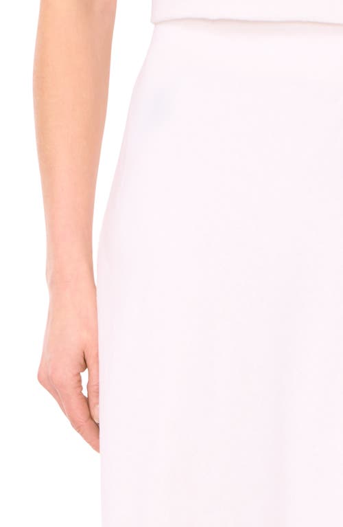 Halogenr Halogen(r) Ladder Stitch Accent Bias Cut Linen Blend Midi Skirt