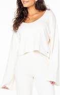 Roxy Sandy Coast Long Sleeve Crop Top