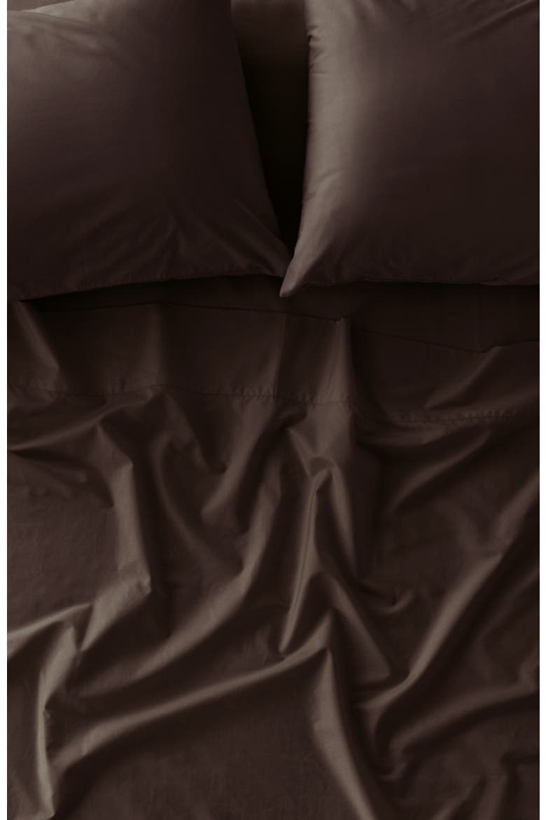 Organic Cool-Air Percale Pillowcase 2-Pack, Alternate, color, French Roast