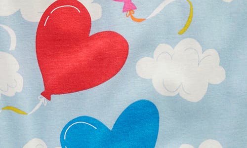 Mini Boden Snug Glow-in-the-dark Pyjamas Misty Blue Balloon Sky Girls Boden In Misty Blue Balloon Sky