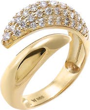 BY ADINA EDEN Diamond Pave Wrap Horn Pinky Ring 14K