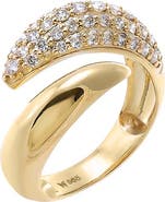 BY ADINA EDEN Diamond Pave Wrap Horn Pinky Ring 14K