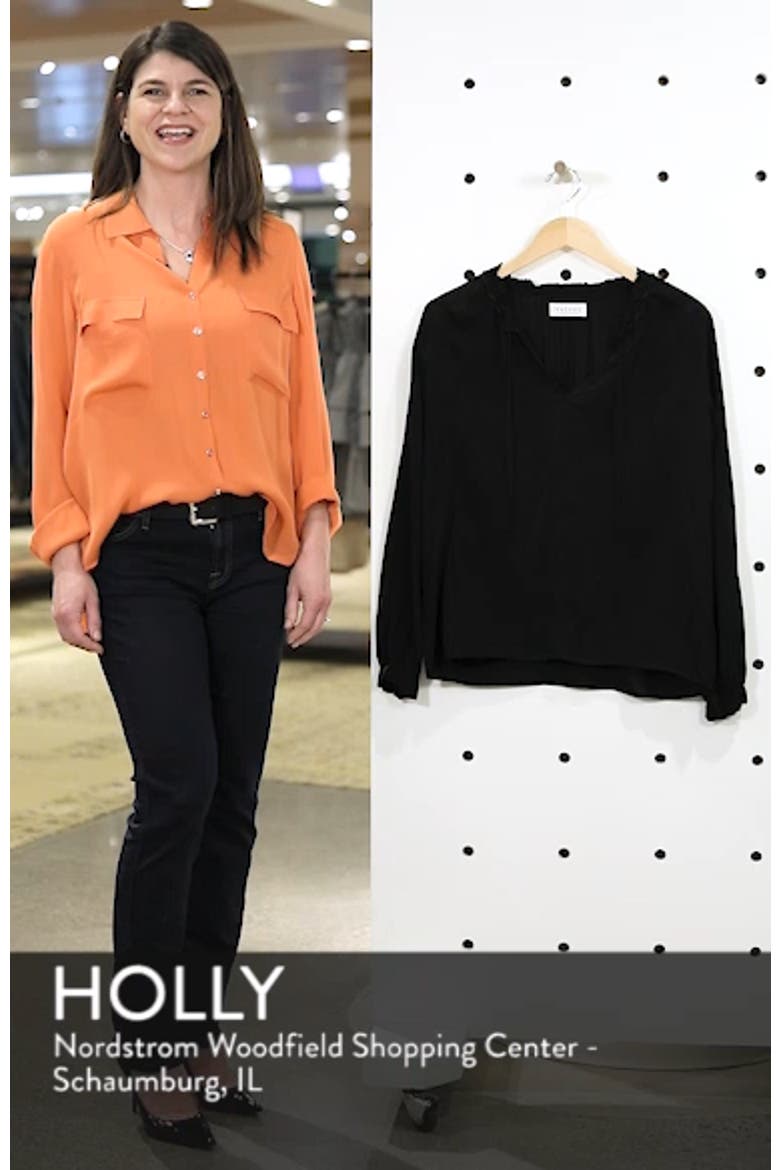 Ruffle Tie Neck Top video
