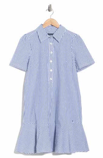 Tommy Hilfiger Ruffle Hem Cotton Shirtdress