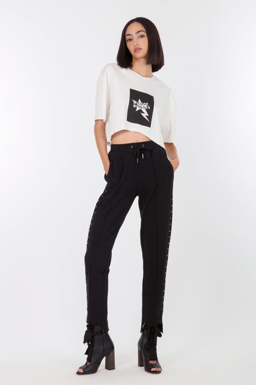 Secret Mission Sadye Sweatpants With Studs In Black