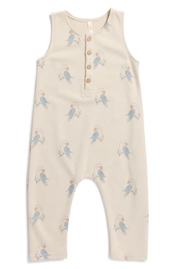 Rylee + Cru Kids' Parrot Terry Jumpsuit In Parrot