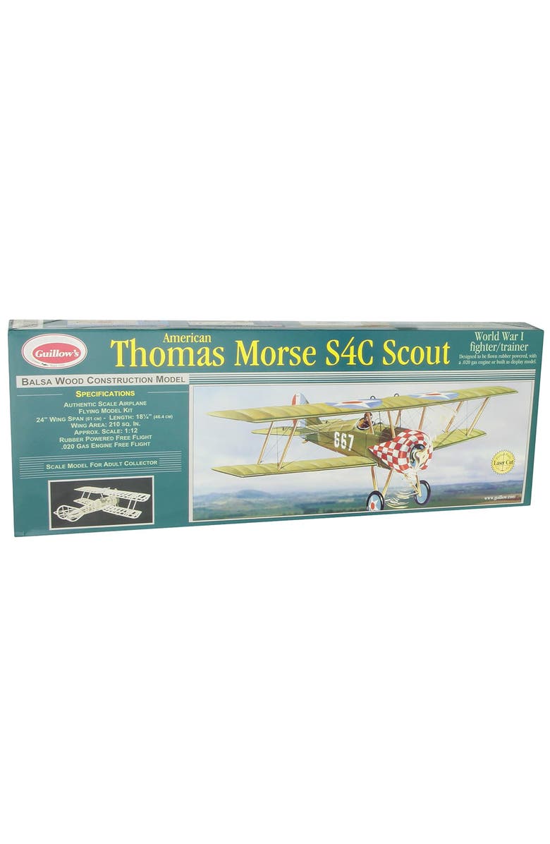 Guillow Thomas Morse Scout Laser Cut Model Kit, Alternate, color, Multicolored