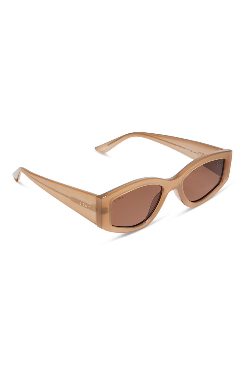 55mm Kai Slim Sunglasses, Alternate, color, BROWN