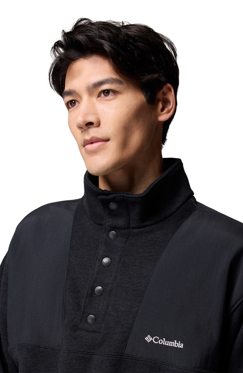 Columbia Sweater Weather Relaxed Fit Half Snap Pullover, Alternate, color, Black Heather 010