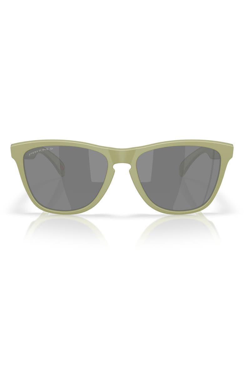 Oakley Frogskins 54mm Polarized Rectangular Sunglasses, Main, color, Matte Fern / Prizm Black Polar