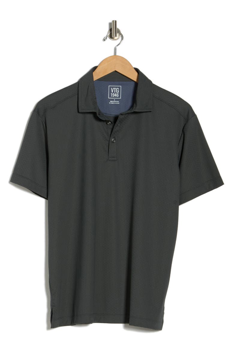 Vintage 1946 Geo Jacquard Polo, Alternate, color, Charcoal