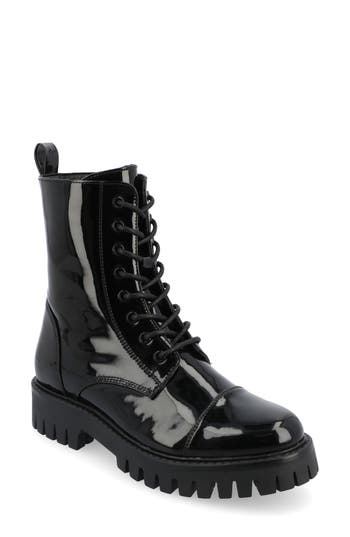 Journee Collection Aaley Bootie In Patent/black