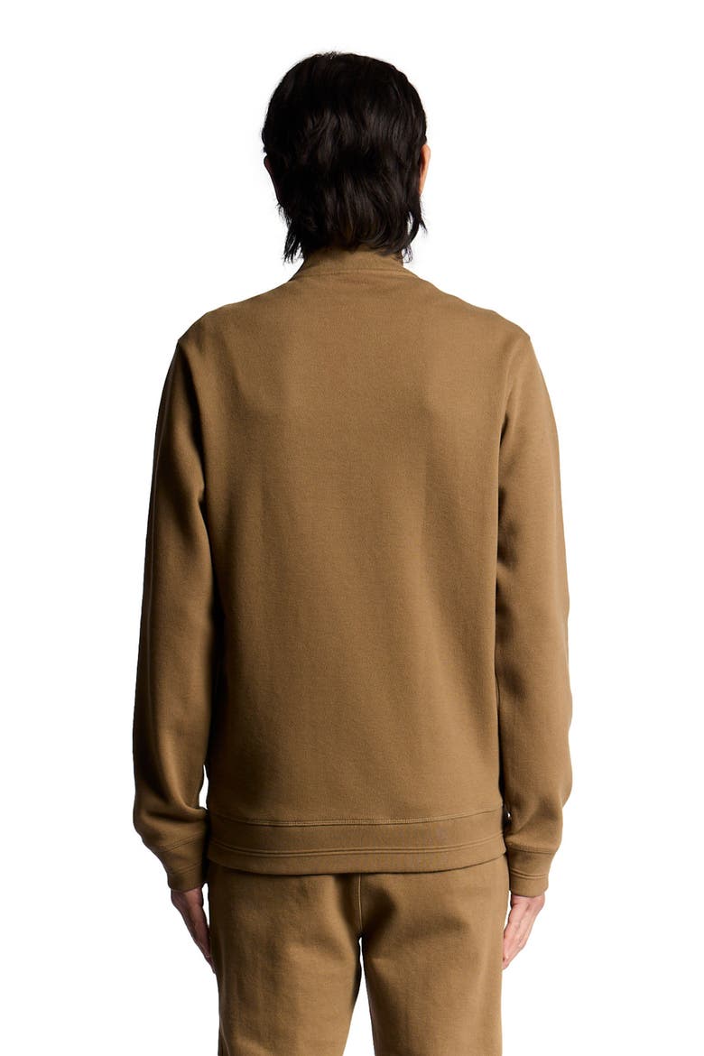 Diagonal Weave Zip Through Sweatshirt, Alternate, color, Dusky Green
