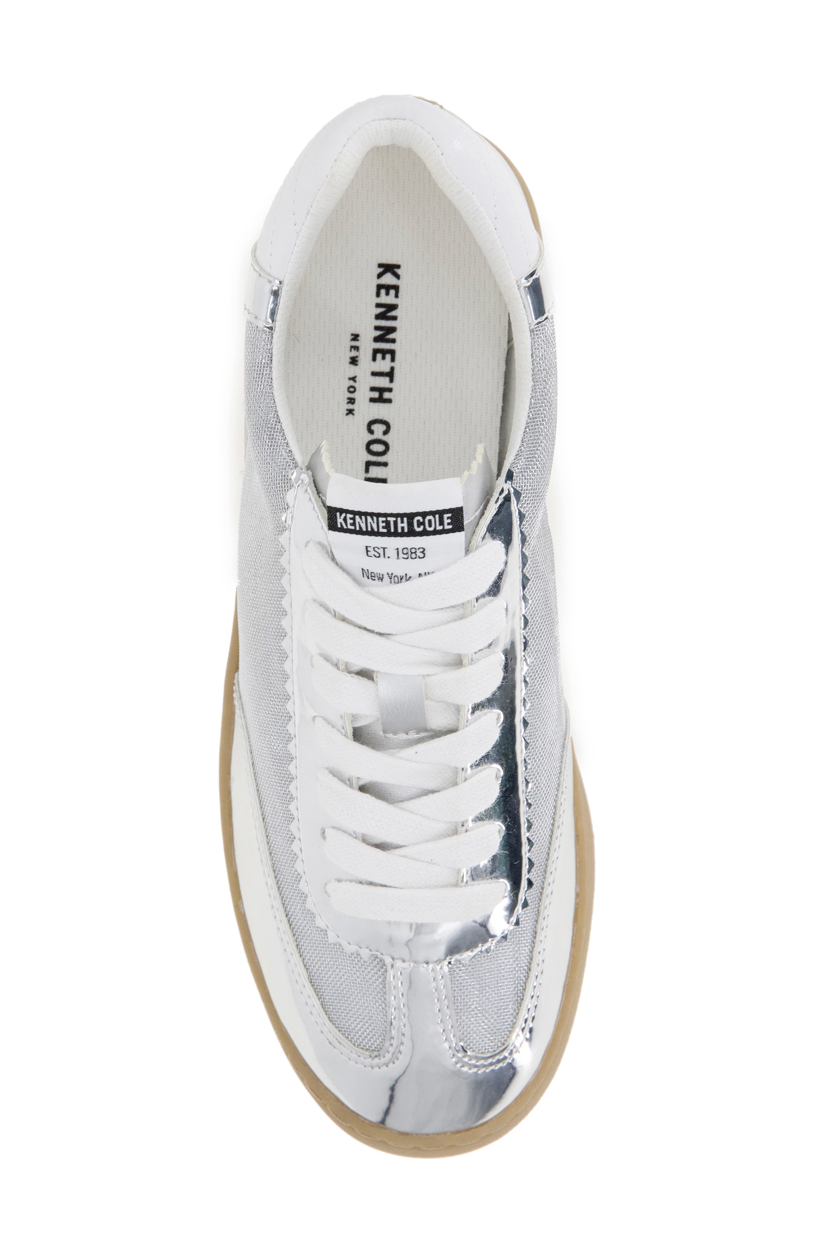 Kenneth Cole Sam Platform Sneaker, Alternate, color, Silver Mesh