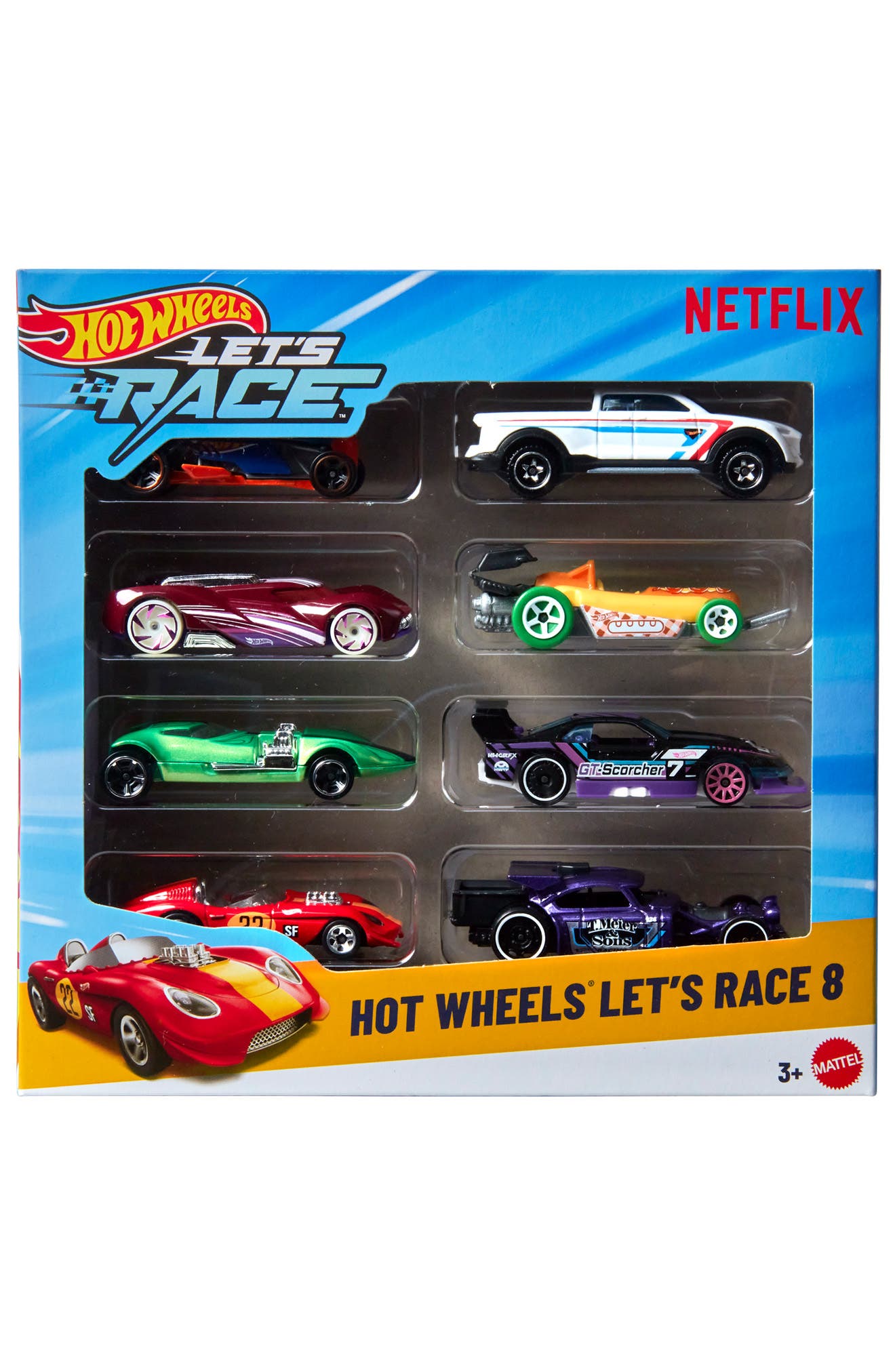 Hot Wheels 'Let's Race' Assorted 8-Pack Cars | Nordstrom