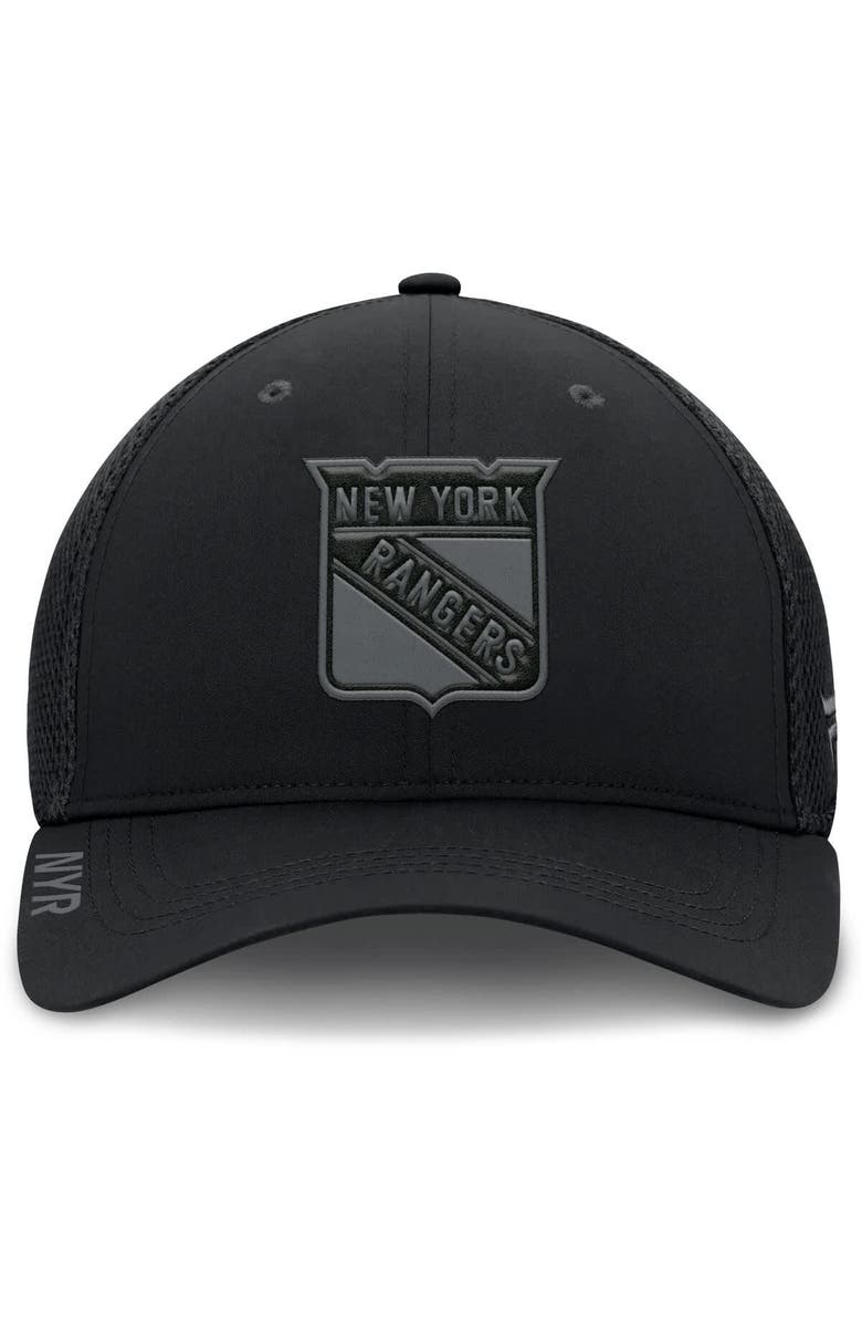 FANATICS Men's Fanatics Black New York Rangers Authentic Pro Road Flex Hat, Alternate, color, Black