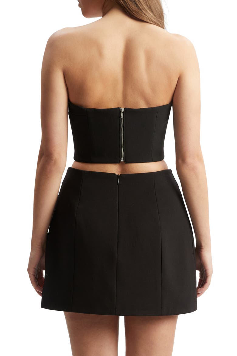 Delphi Strapless Crop Top, Alternate, color, BLACK