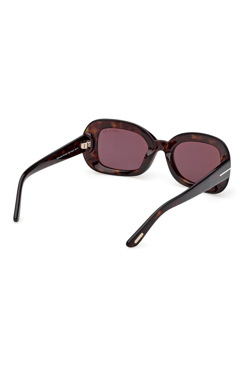 51mm Rectangle Sunglasses, Alternate, color, DARK HAVANA / BROWN