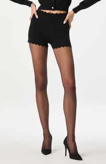 Scalloped Edge Knit Shorts