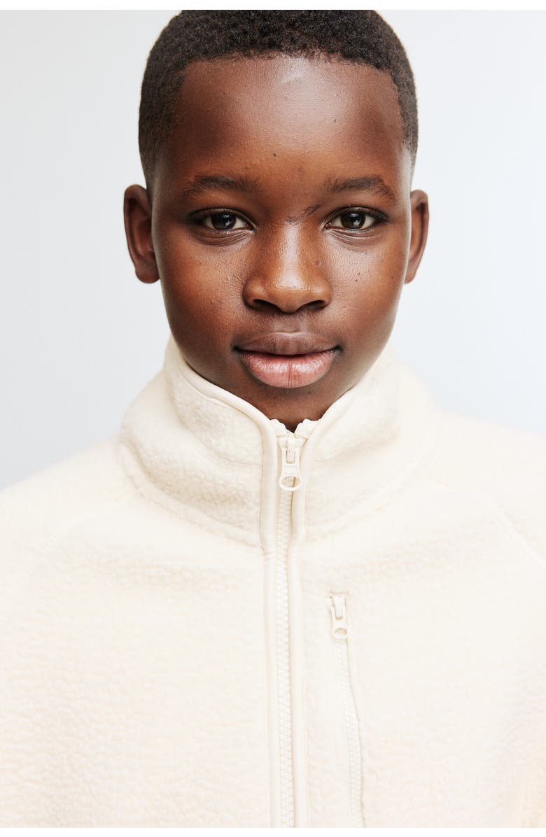 H&M Teddy fleece jacket, Main, color, Light Beige