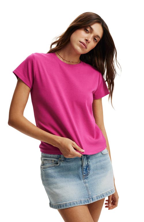 Cotton On 90s Baby Tee In Raspberry Royale