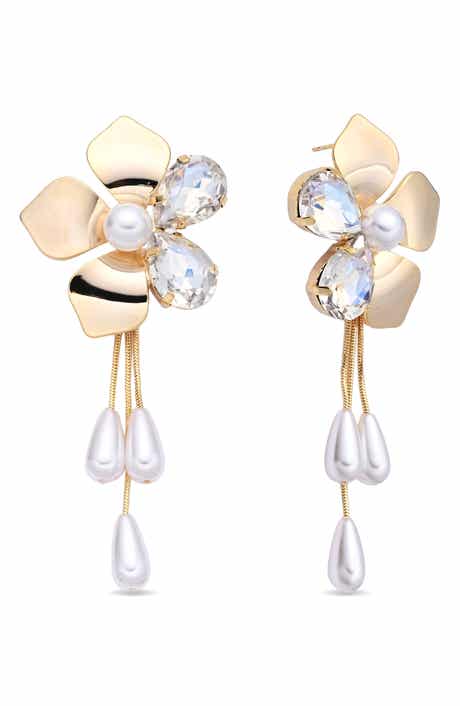 EYE CANDY LOS ANGELES Penelope Flower Drop Earrings