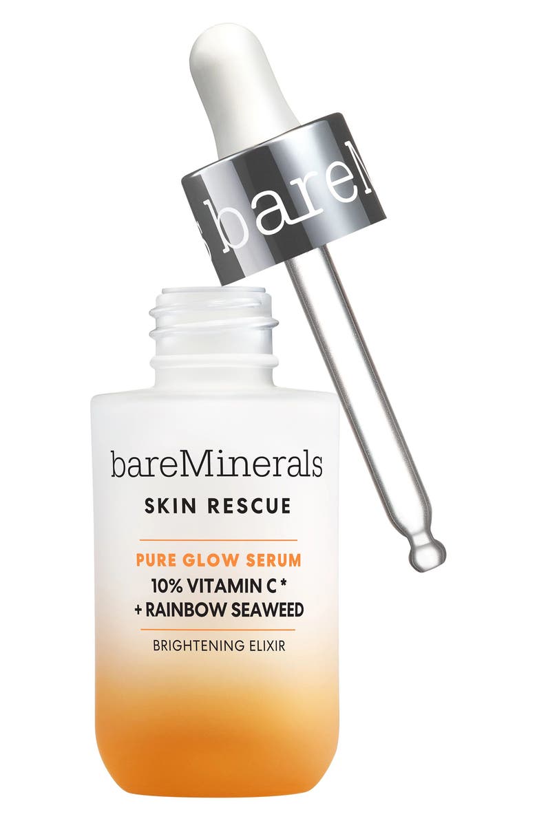 bareMinerals<sup>®</sup> SKIN RESCUE Pure Glow Serum with 10% Vitamin C Complex and Rainbow Seaweed, Main, color, 