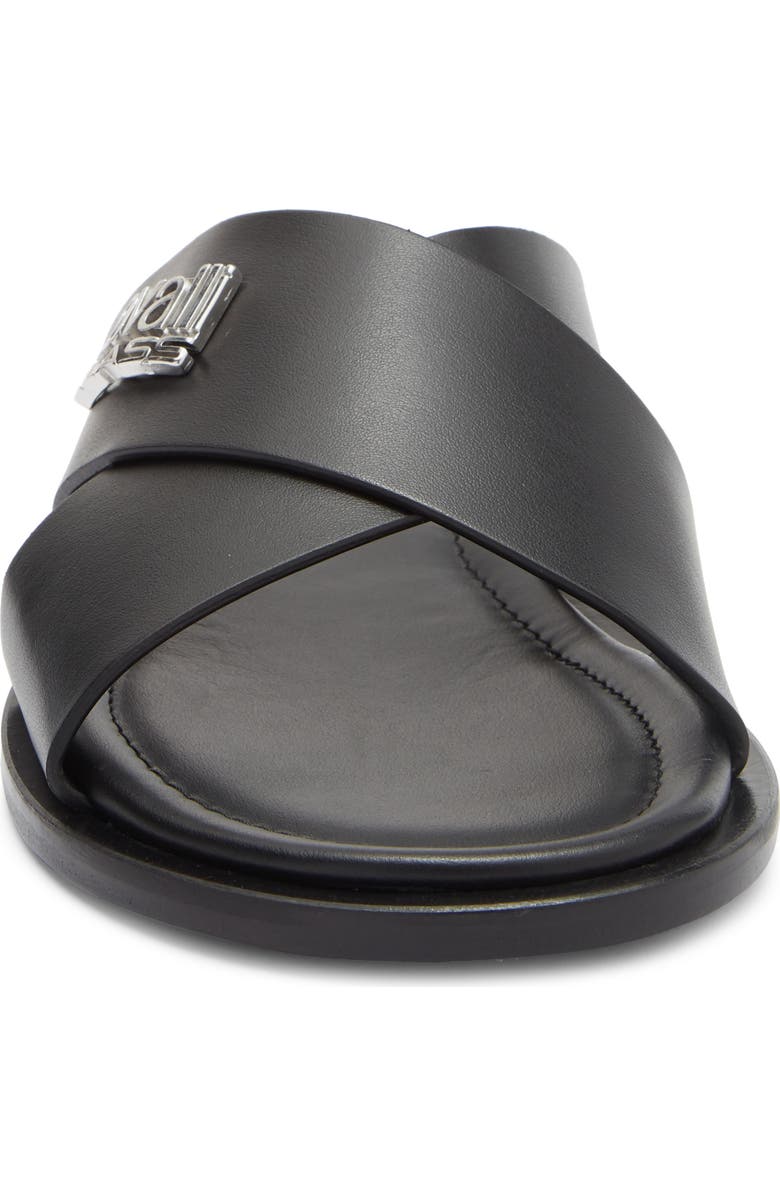Roberto Cavalli Crisscross Slide Sandal, Alternate, color,