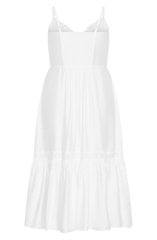 City Chic Brielle Lace Trim Maxi Sundress