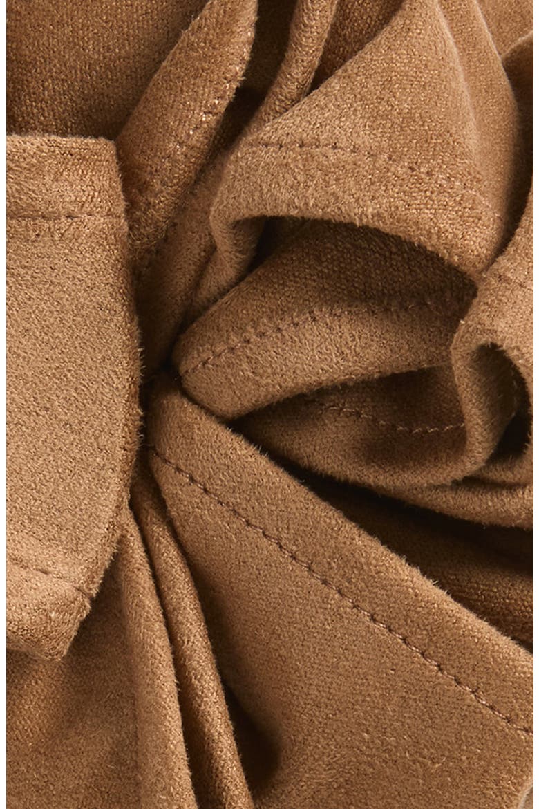 Rita Faux Suede Claw Clip, Alternate, color, WALNUT
