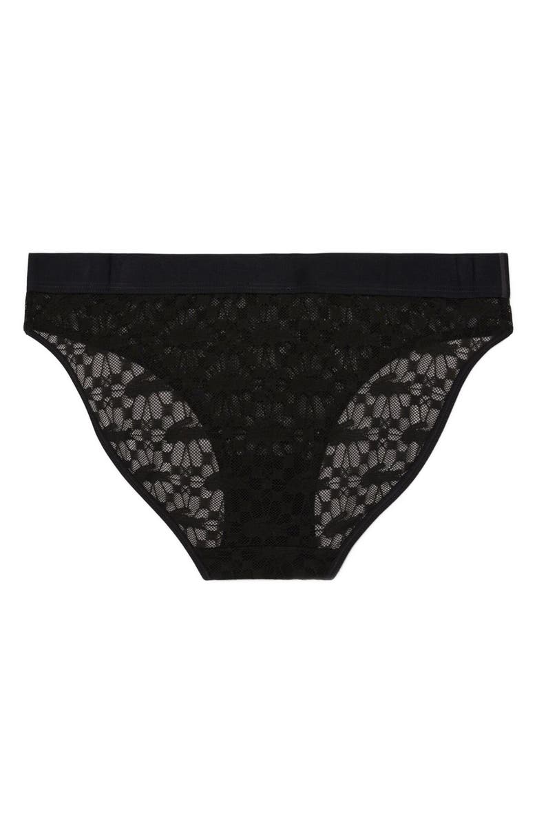 Lacoste Lace Bikini Briefs, Alternate, color, Black