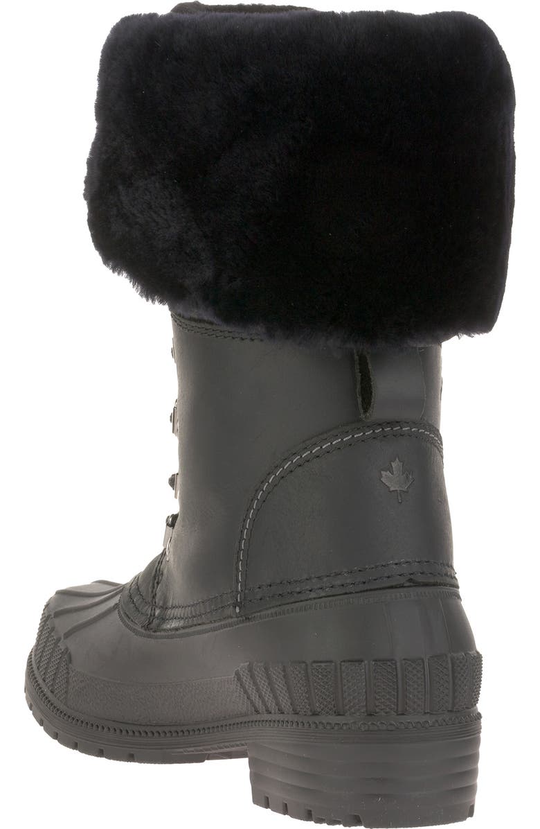 Kamik Sienna F 2 Genuine Shearling Trim Waterproof Boot, Alternate, color, Bk2-Black
