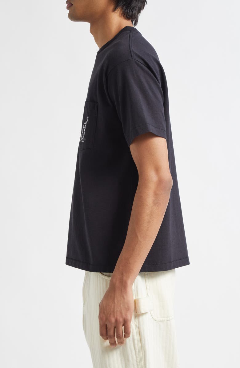 Bode Recreation Sails Pocket T-Shirt, Alternate, color, Black