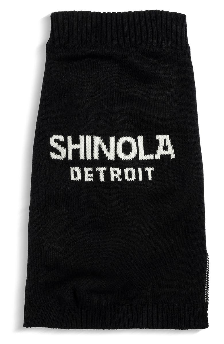 Shinola Logo Jacquard Dog Sweater, Main, color, Black