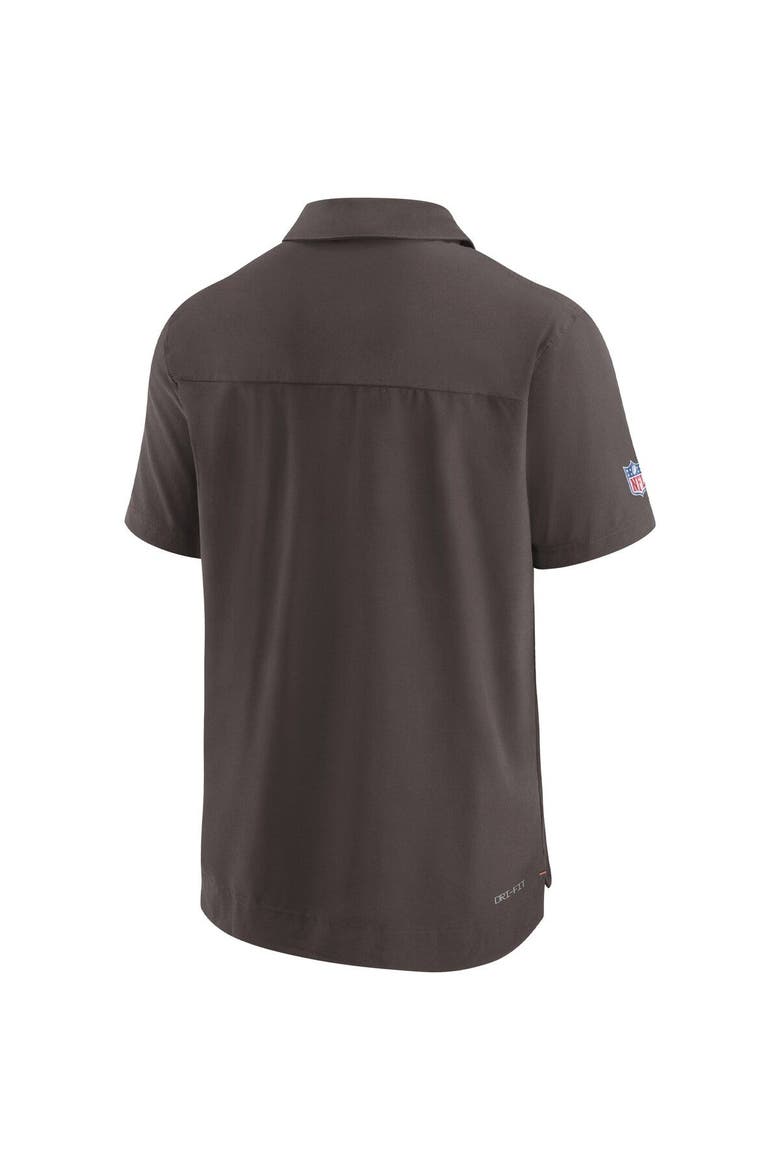 Men's Nike Brown Cleveland Browns Sideline Lockup Performance Polo, Alternate, color, Brown
