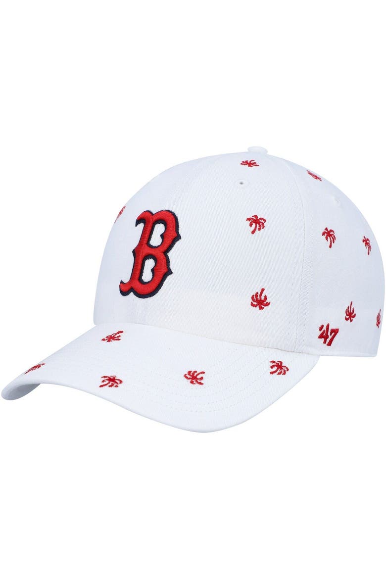 Women's '47  White Boston Red Sox Spring Training Confetti Clean Up Adjustable Hat, Main, color, White