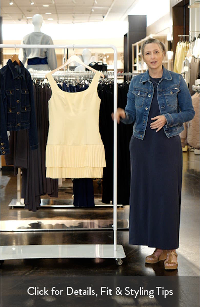 Jadah Tiered Pleated Minidress, sales video thumbnail